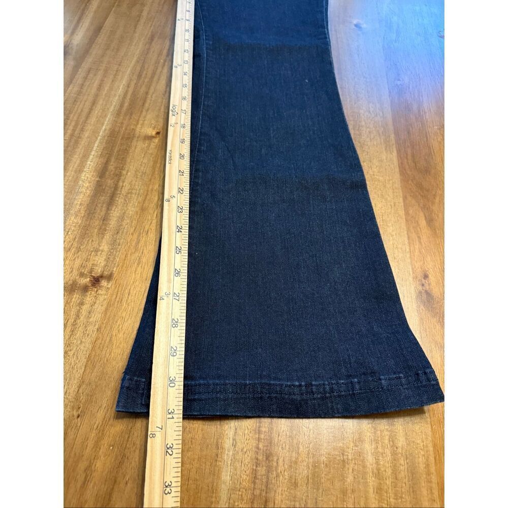 Knox Rose Jeans Womens 10 Black Denim Dark Wash Flare Legs Stretch Boho Festival - Picture 8 of 9